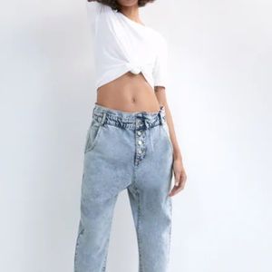 Zara paperbag jeans size 4